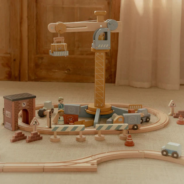 Grue et chantier en bois