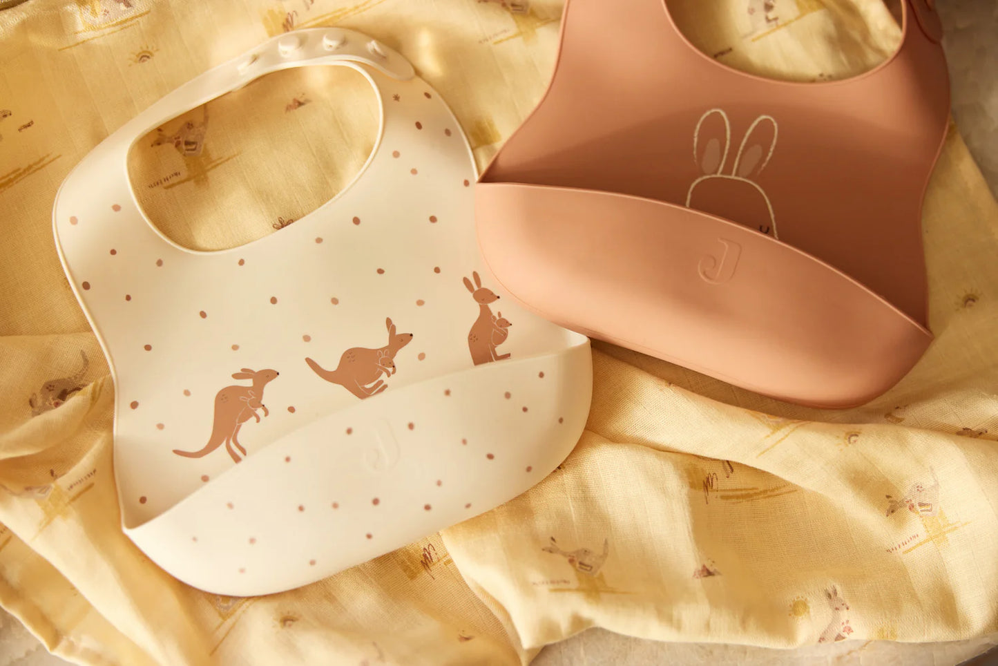 Bavoir Silicone - Kangaroots - 2 Unités