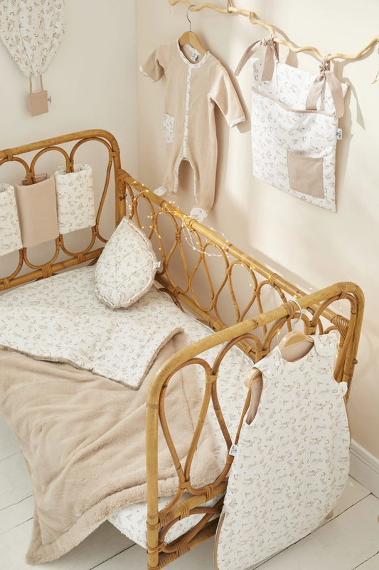Couverture Luxe beige / coton imprimé – Daydream