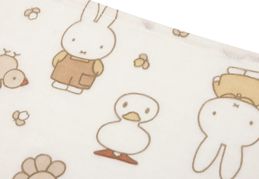 Lange Gaze de Coton 70x70cm - Miffy Family Farm - 3 Unités