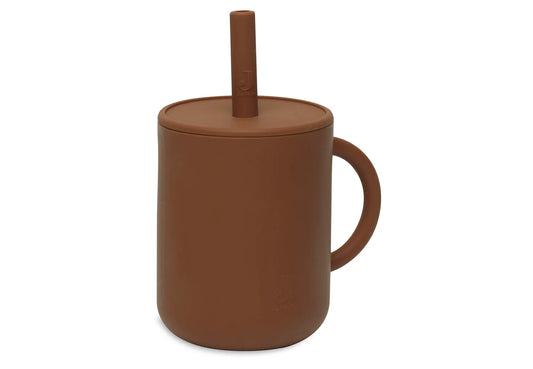 Gobelet avec paille - Silicone (2 couleurs au choix)