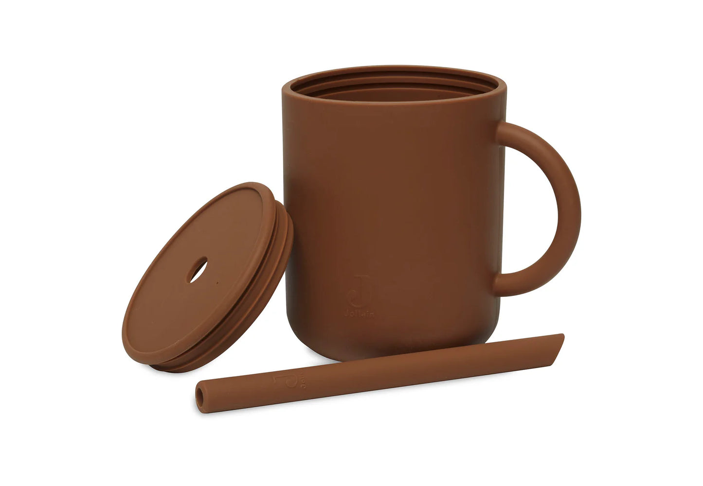 Gobelet avec paille - Silicone (2 couleurs au choix)