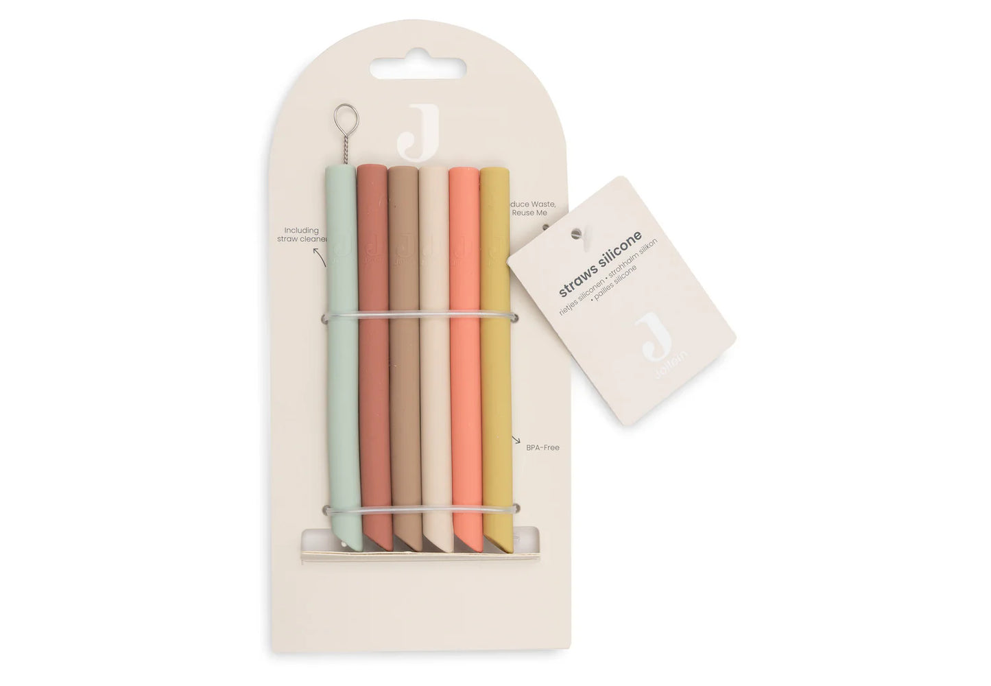 Pailles Silicone Multicolore - 6 Unités