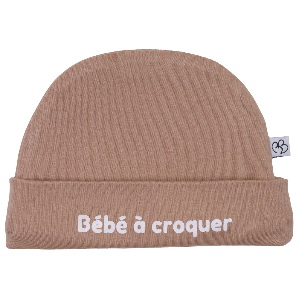 Bonnet naissance à message (modèles au choix)