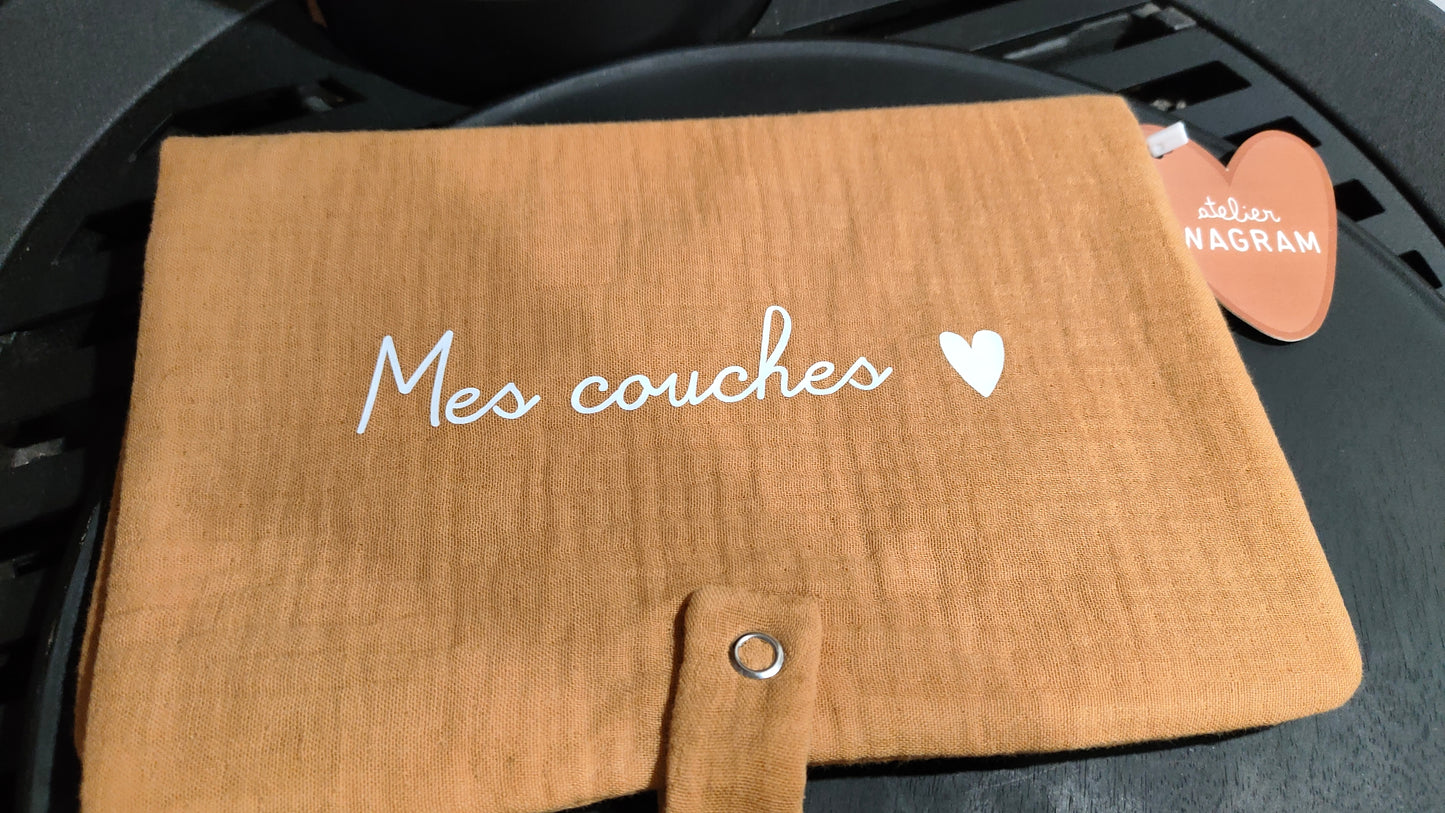Range couche gaze camel - Mes Couches