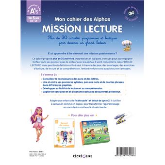 Mon cahier des Alphas - Mission Lecture