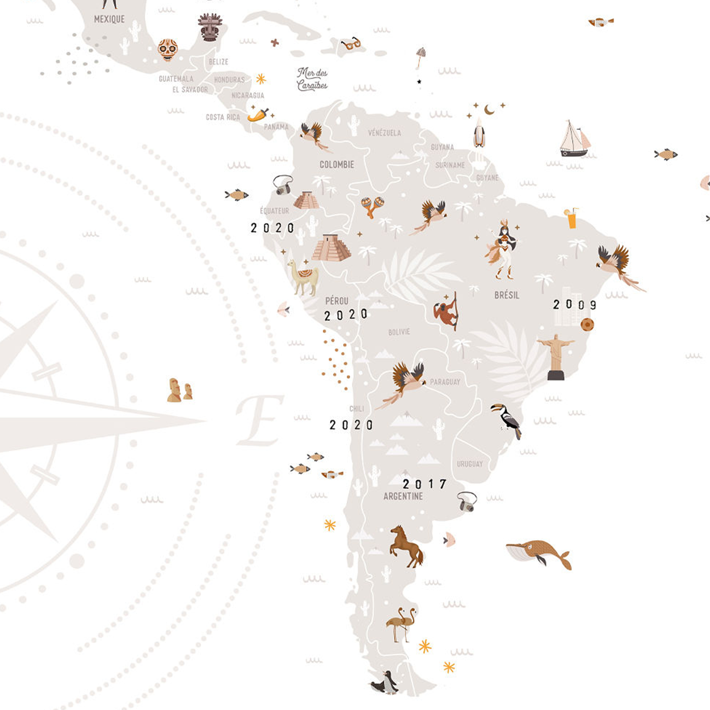 Affiche Carte du Monde