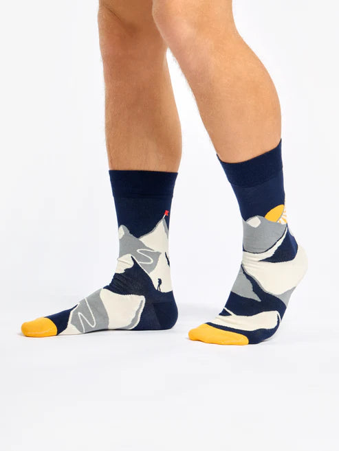 Chaussettes Bambou Coucher de Soleil sur la Montagne