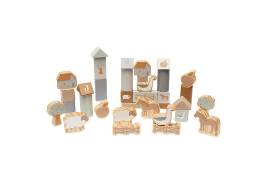 Set de cubes en bois - Farm
