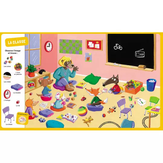 Cherche & trouve des tout-petits - P'tit loup - Vive l'école !