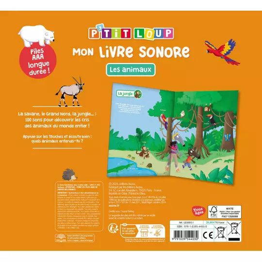 P'tit loup - Mon livre sonore - Les animaux