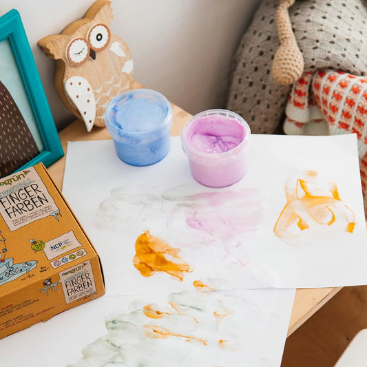 Coffret 4 pots de peinture au doigts - Cristal