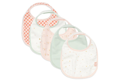 Bavoir Jersey Imperméable - Pretty Picnic - 5 Unités