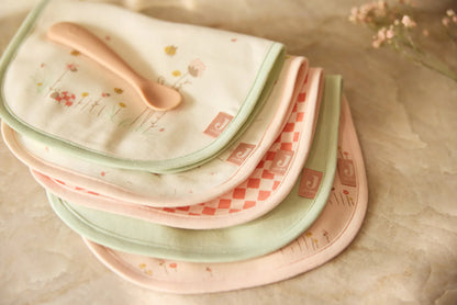 Bavoir Jersey Imperméable - Pretty Picnic - 5 Unités