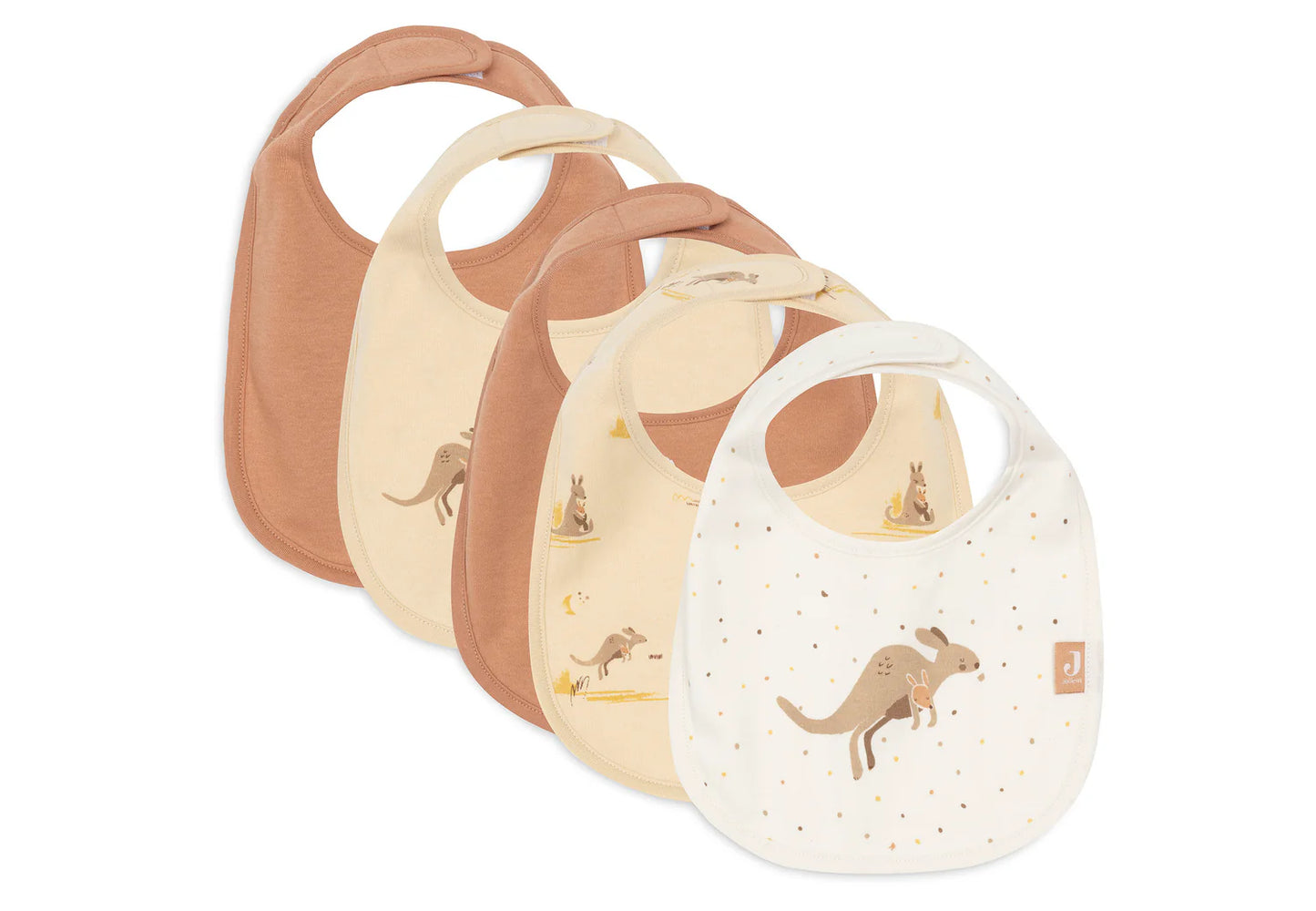 Bavoir Jersey Imperméable - Kangaroots - 5 Unités