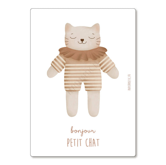 Carte Postale “Doudou Chat blanc"