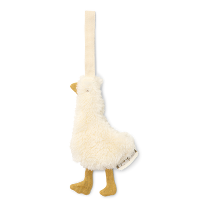 Doudou attache-tétine en teddy - Oie