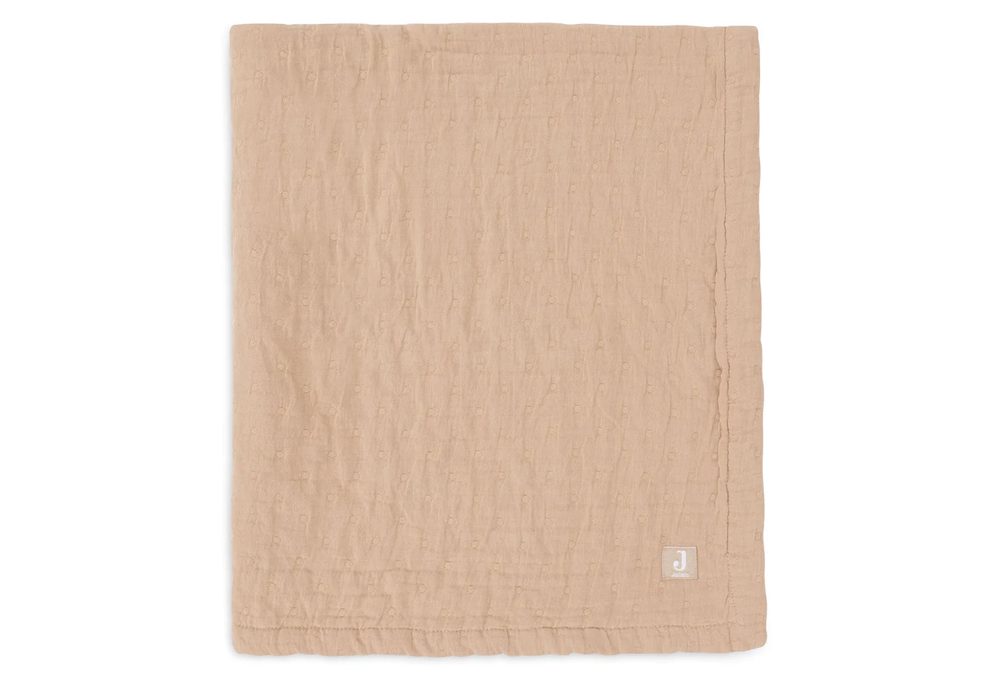Couverture berceau gaze de coton - Biscuit