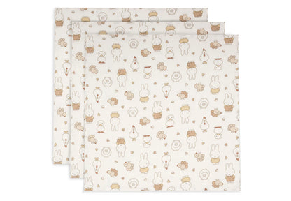 Lange Gaze de Coton 70x70cm - Miffy Family Farm - 3 Unités