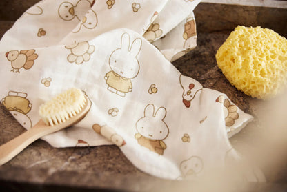 Lange Gaze de Coton 70x70cm - Miffy Family Farm - 3 Unités