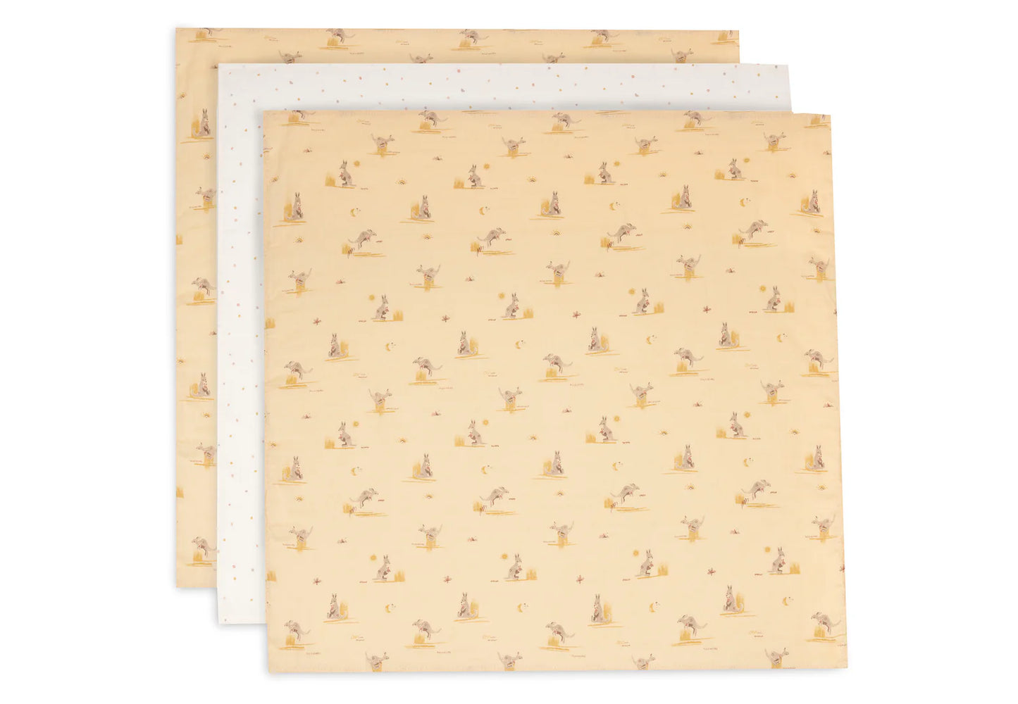 Lange Gaze de Coton 70x70cm - Kangaroots - 3 Unités