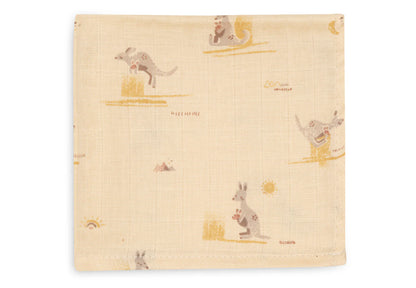 Serviette Gaze de Coton 31x31cm - Kangaroots - 3 Unités
