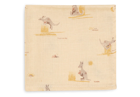 Serviette Gaze de Coton 31x31cm - Kangaroots - 3 Unités
