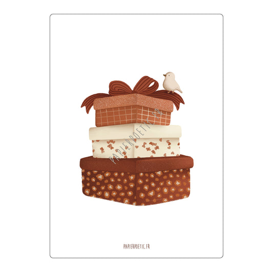 Carte "Pile de cadeaux"