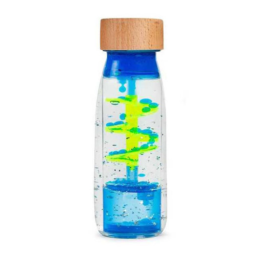 Bouteille sensorielle move - spirale bleu