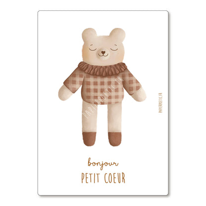 Carte Postale  “Doudou Ours blanc"