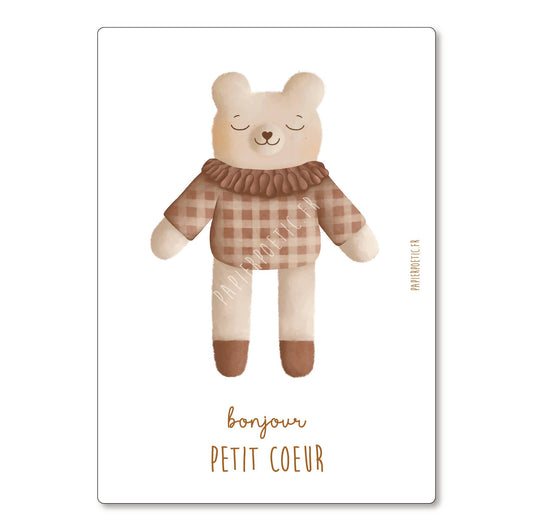 Carte Postale  “Doudou Ours blanc"