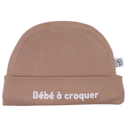 Bonnet naissance à message (modèles au choix)
