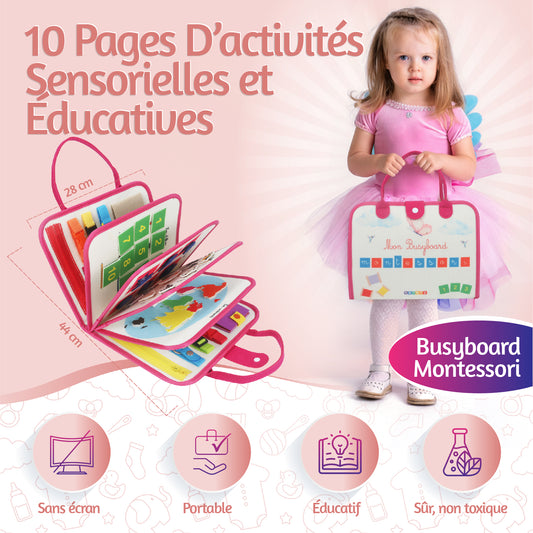 Busyboard montessori rose