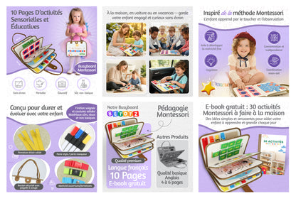 Busyboard montessori beige