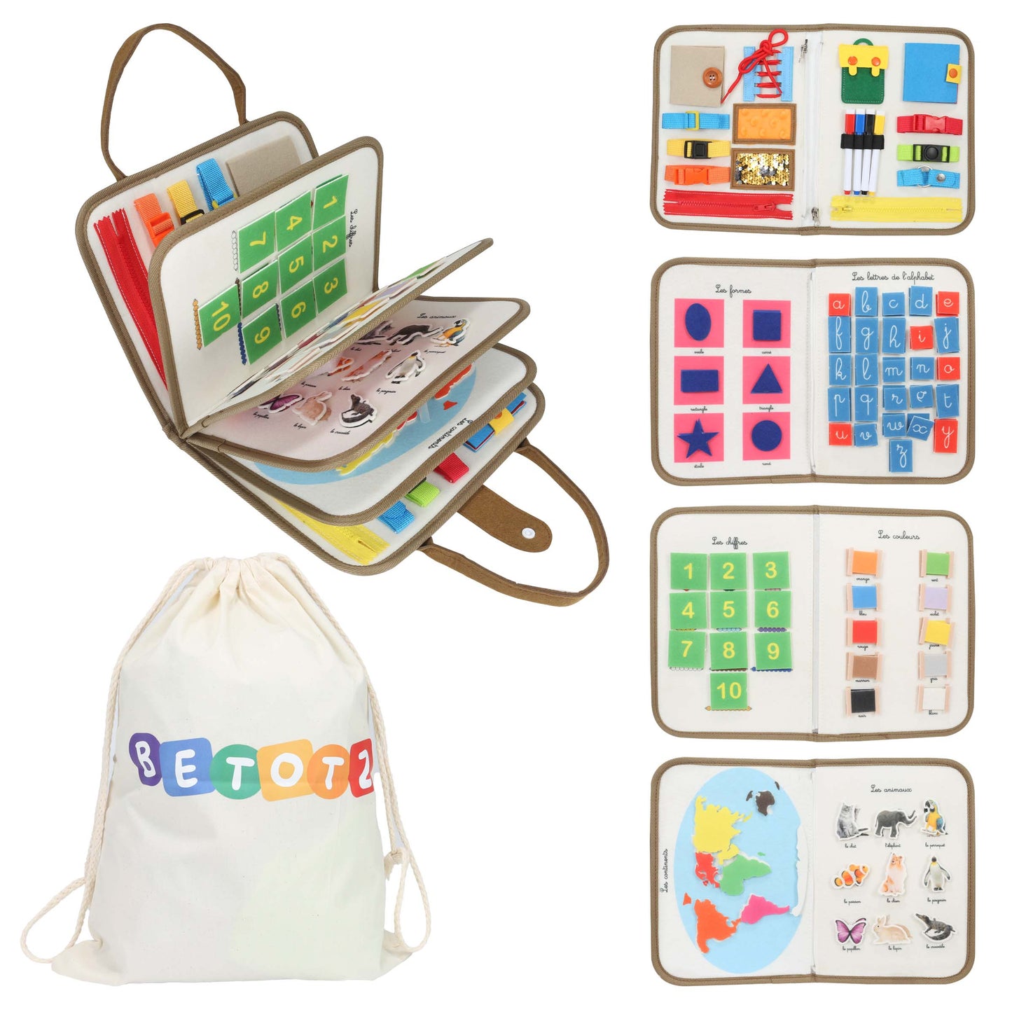 Busyboard montessori beige