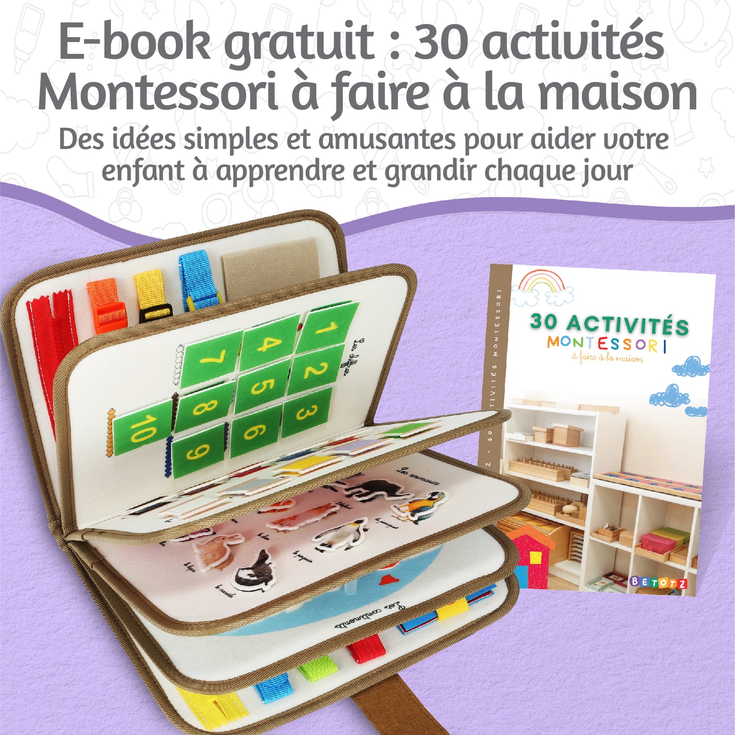 Busyboard montessori beige