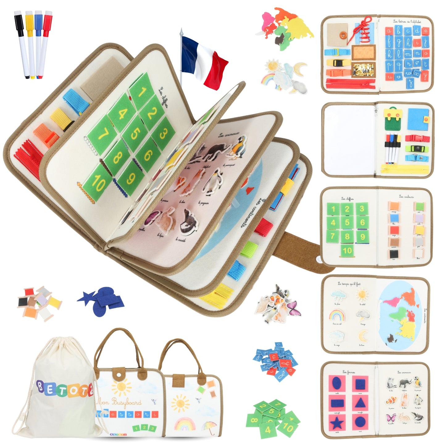 Busyboard montessori beige