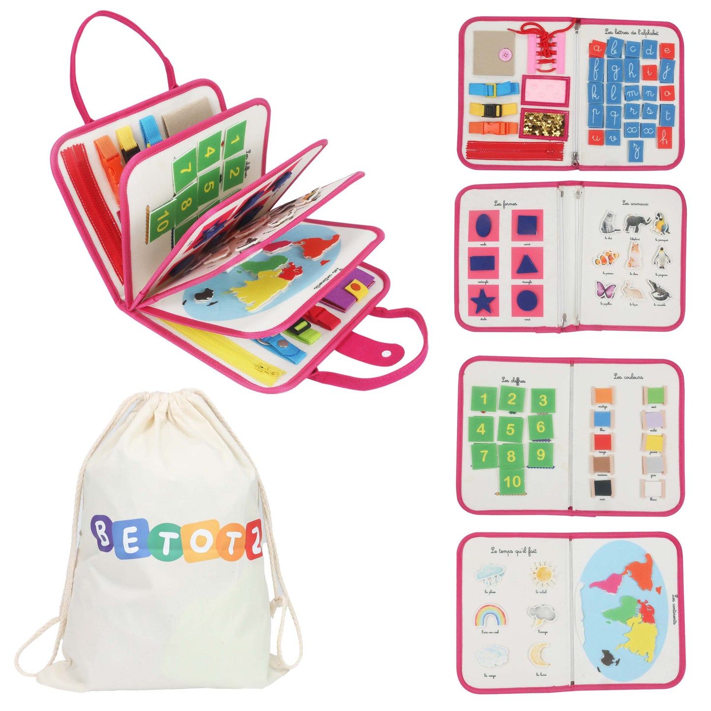 Busyboard montessori rose