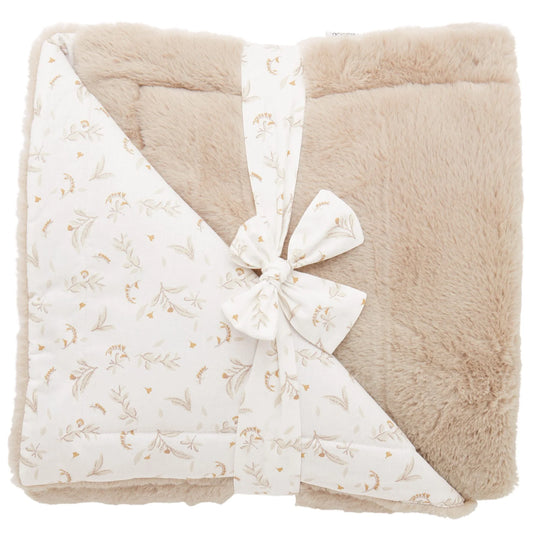 Couverture Luxe beige / coton imprimé – Daydream