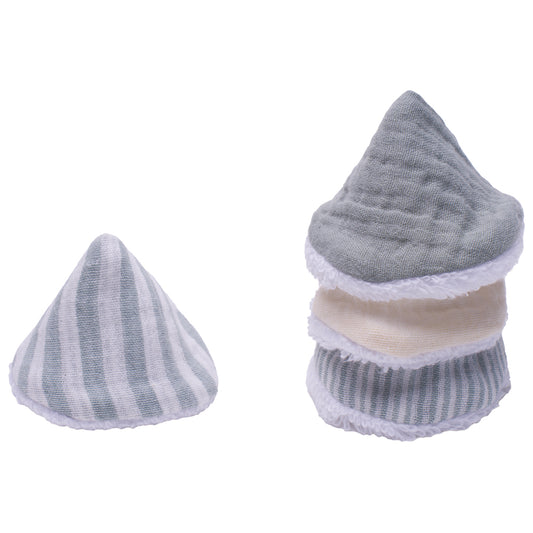 Cônes pare-pipi vert de gris/ mousse de lait – Lot de 4