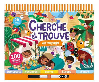 Cherche et trouve effaçable - En voyage