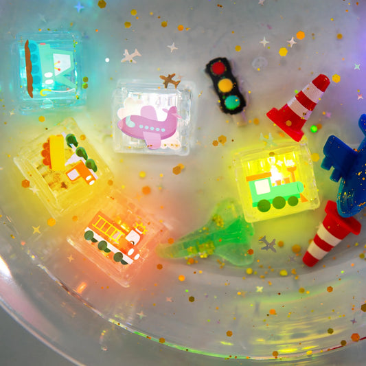 Pack de 6 cubes lumineux - Transports