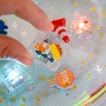 Pack de 6 cubes lumineux - Transports