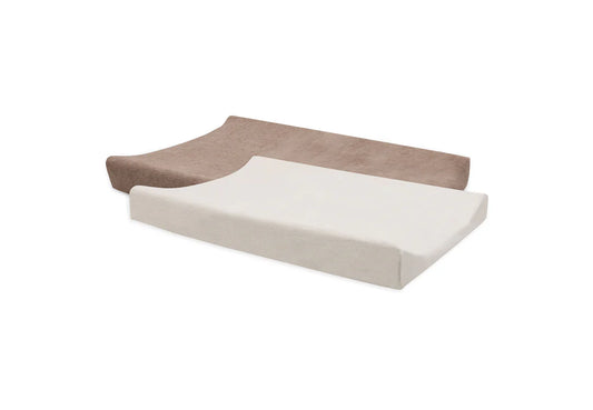 Housse matelas à Langer Éponge 50x70cm Milky Coffee/Ivory - 2 Unités