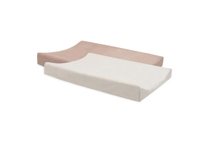 Housse matelas à Langer Éponge 50x70cm Wild Rose/Ivory - 2 Unités