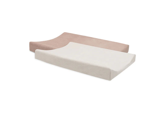 Housse matelas à Langer Éponge 50x70cm Wild Rose/Ivory - 2 Unités