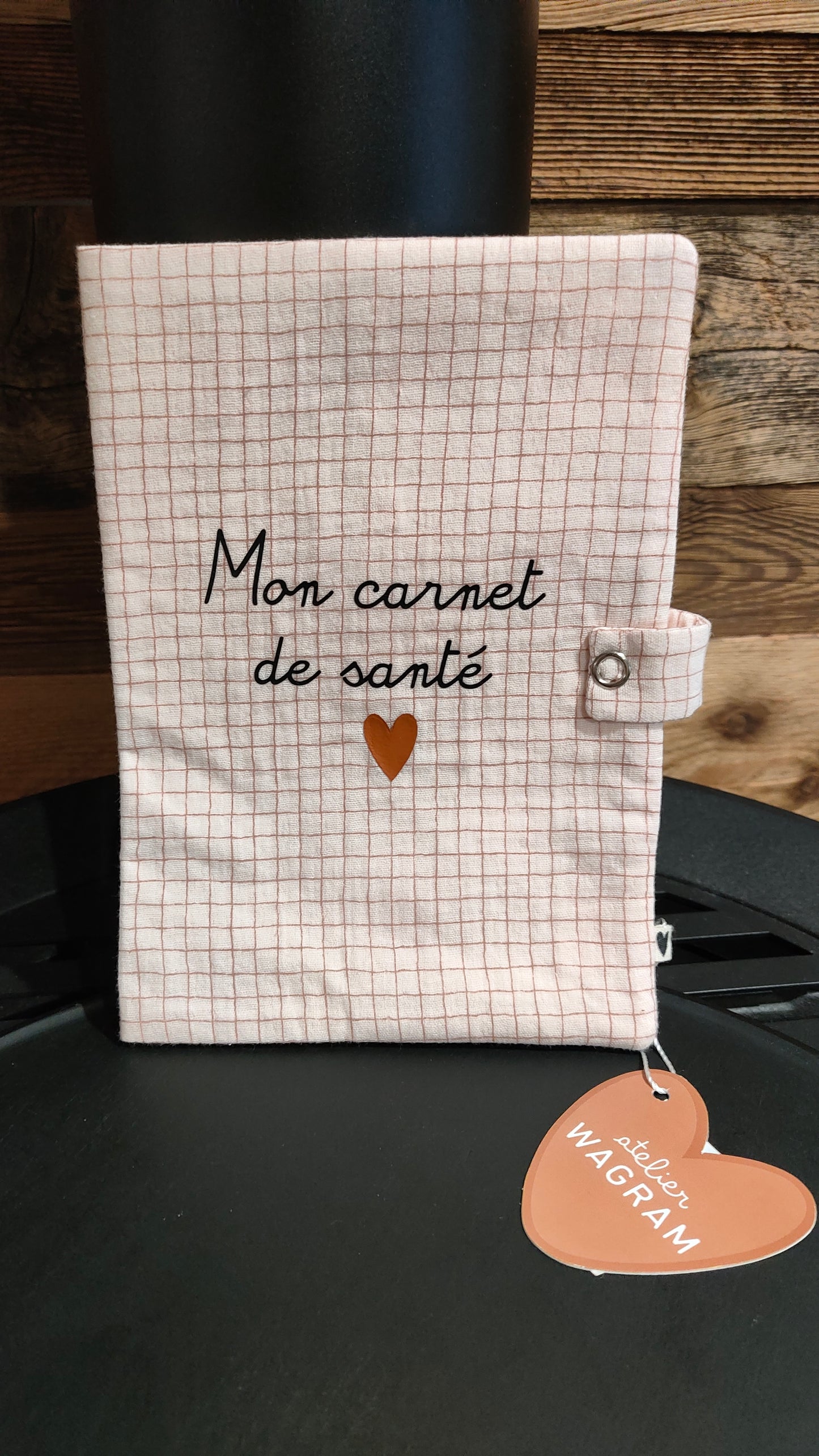 Protège carnet de santé gaze petits carreaux - Mon carnet de santé