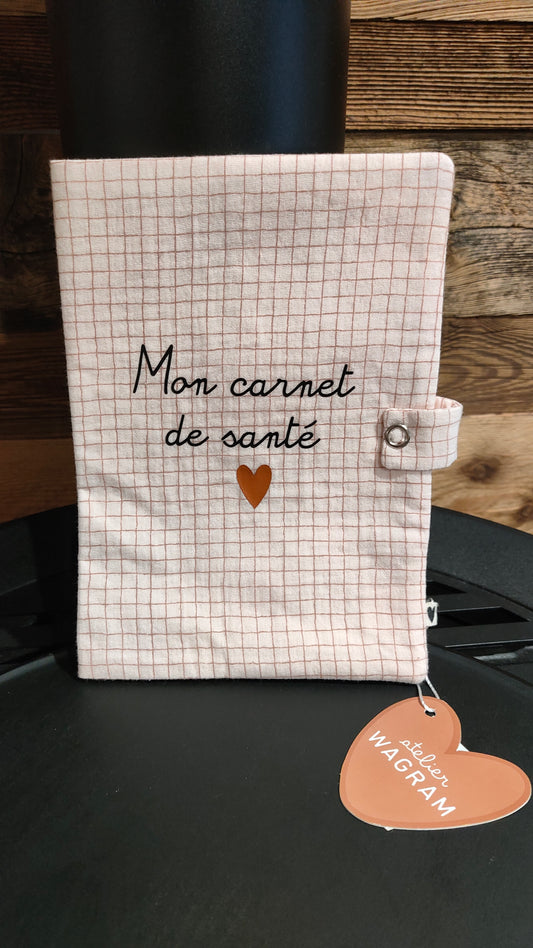 Protège carnet de santé gaze petits carreaux - Mon carnet de santé