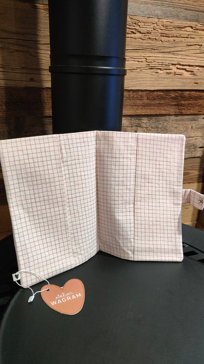 Protège carnet de santé gaze petits carreaux - Mon bébé d'amour