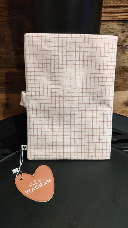 Protège carnet de santé gaze petits carreaux - Mon bébé d'amour